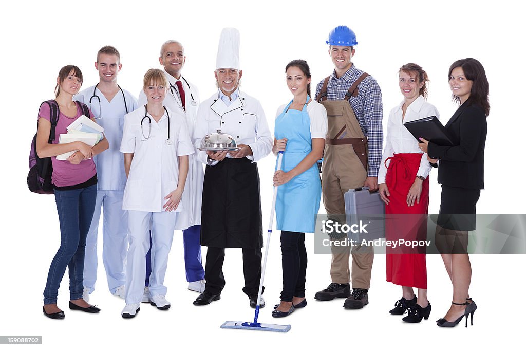 Groupe de personnes de diverses professions - Photo de Groupe de différents professionnels libre de droits