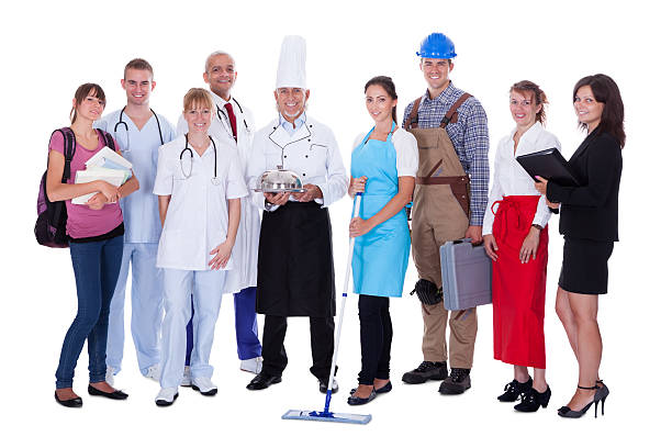 istock Group of people representing diverse professions 159088702