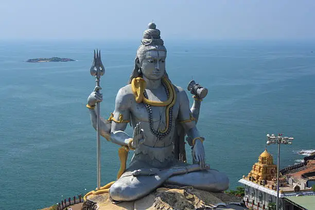 Lord Shiva Statue in Murudeshwar, Karnataka, India.