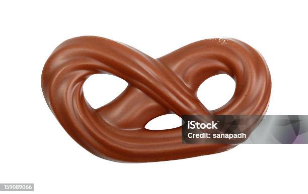 Pretzel De Chocolate Foto de stock y más banco de imágenes de Alimento - Alimento, Chocolate, Chocolate con leche