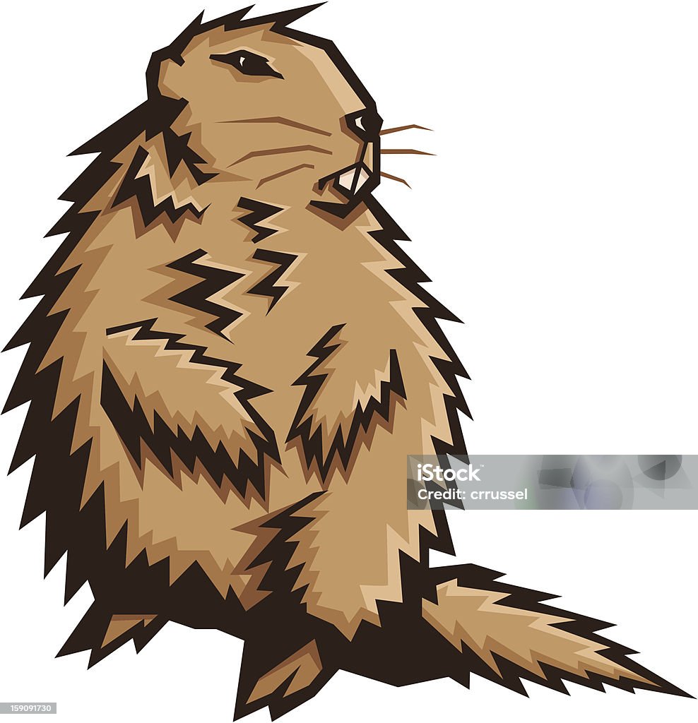 Groundhog - Vetor de Marmota royalty-free
