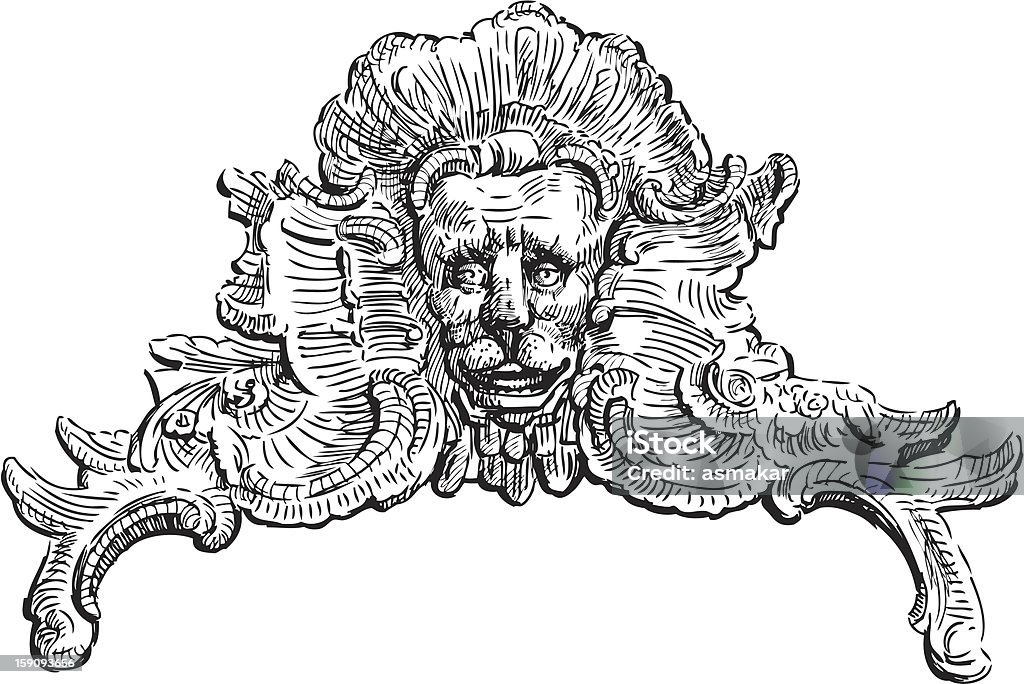 Élément décoratif baroque - clipart vectoriel de Antique libre de droits