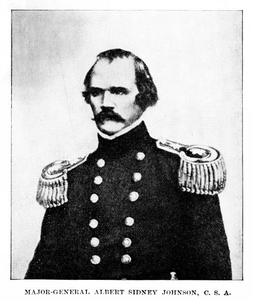 istock Confederate Major General  Albert Sidney Johnston Portrait, 19th Century American Civil War History 1590943883