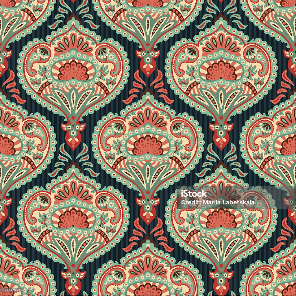 Oriental seamless paisley wallpaper pattern Vector seamless oriental paisley wallpaper pattern, Eps 8 Art stock vector