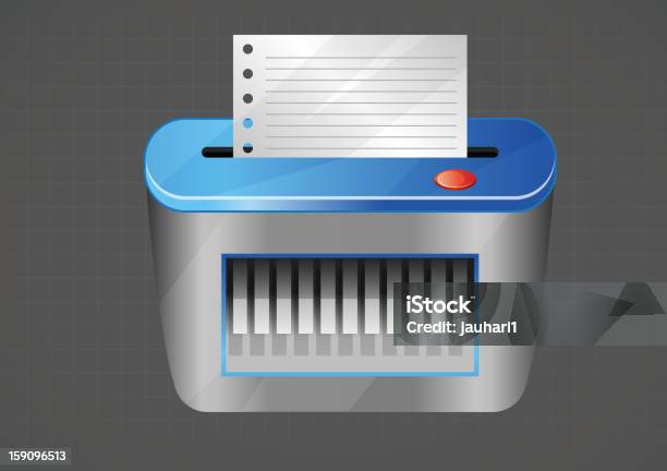 Файл Shredder — стоковая векторная графика и другие изображения на тему Без людей - Без людей, Безопасность, Бумага