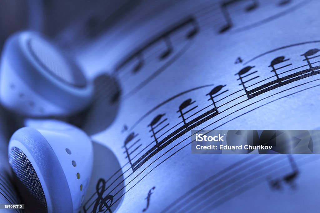 Concetto di musica - Foto stock royalty-free di Blu