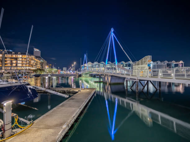 istock Viaduct Basin in Central Auckland at night 1590977251