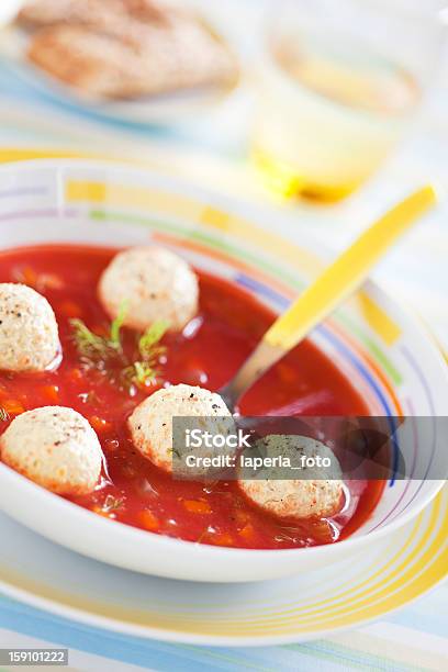 Foto de Sopa De Tomate e mais fotos de stock de Aipo - Aipo, Alimentação Saudável, Almôndegas