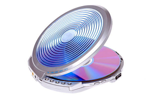 portable cd-player portable cd-player on white background open cd player stock pictures, royalty-free photos & images