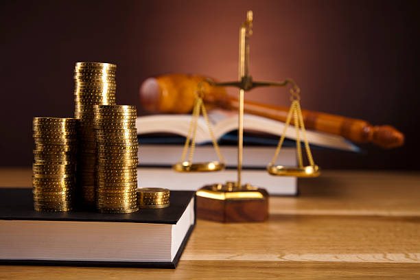 istock Wooden gavel barrister, justice concept 159103158