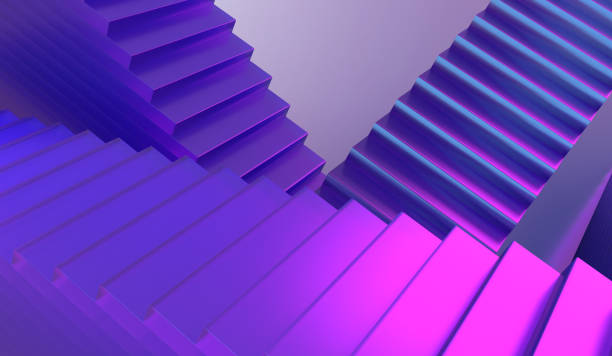 istock 3D illustration of a labyrinth with many stairs 1591058812