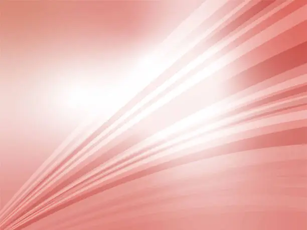 Vector illustration of Abstract background of an image of a wave line flowing in a shining sky_red