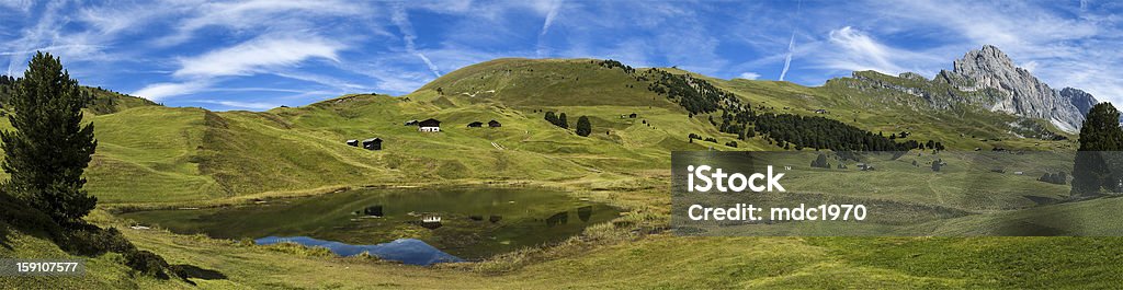 holy Lago e Odle, Dolomiti, Italia - Foto stock royalty-free di Albero