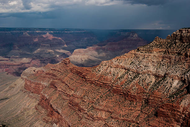 Grand Canyon with Storm stock photo