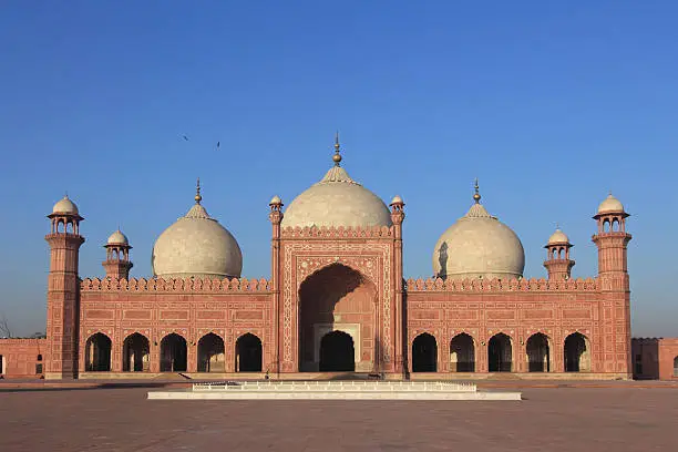 Badshahi Masjid exterior, Lahore, Pakistan.