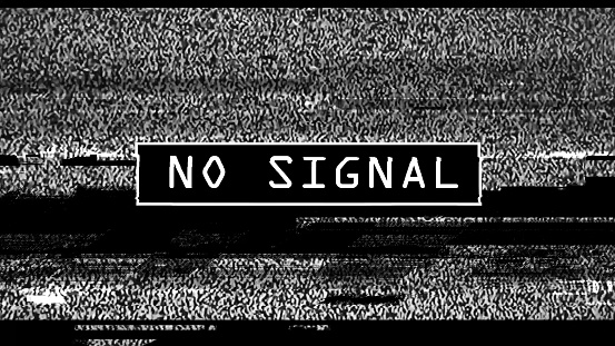 No Signal - monochrome glitchy background