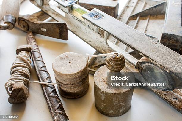 Ferramentas De Argamassa De Cimento De Ferro - Fotografias de stock e mais imagens de Betão - Betão, Cimento, Equipamento