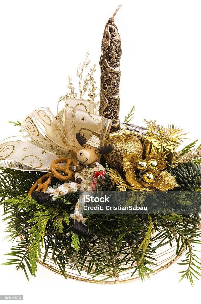 Weihnachts-arrangement - Lizenzfrei Kerze Stock-Foto