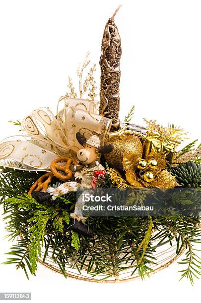 Weihnachtsarrangement Stockfoto und mehr Bilder von Kerze - Kerze, Weihnachtsstern, Zusammenstellung