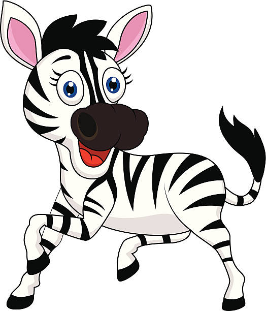 Engraçado zebra - ilustração de arte vetorial