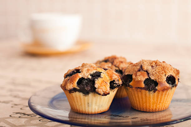 istock Close up of blueberry muffins 159115621