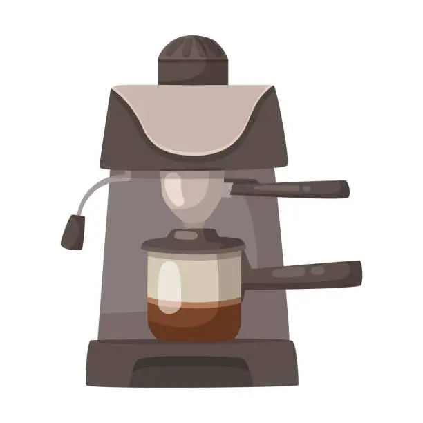 Vector illustration of Coffee machine or coffeemaker vector