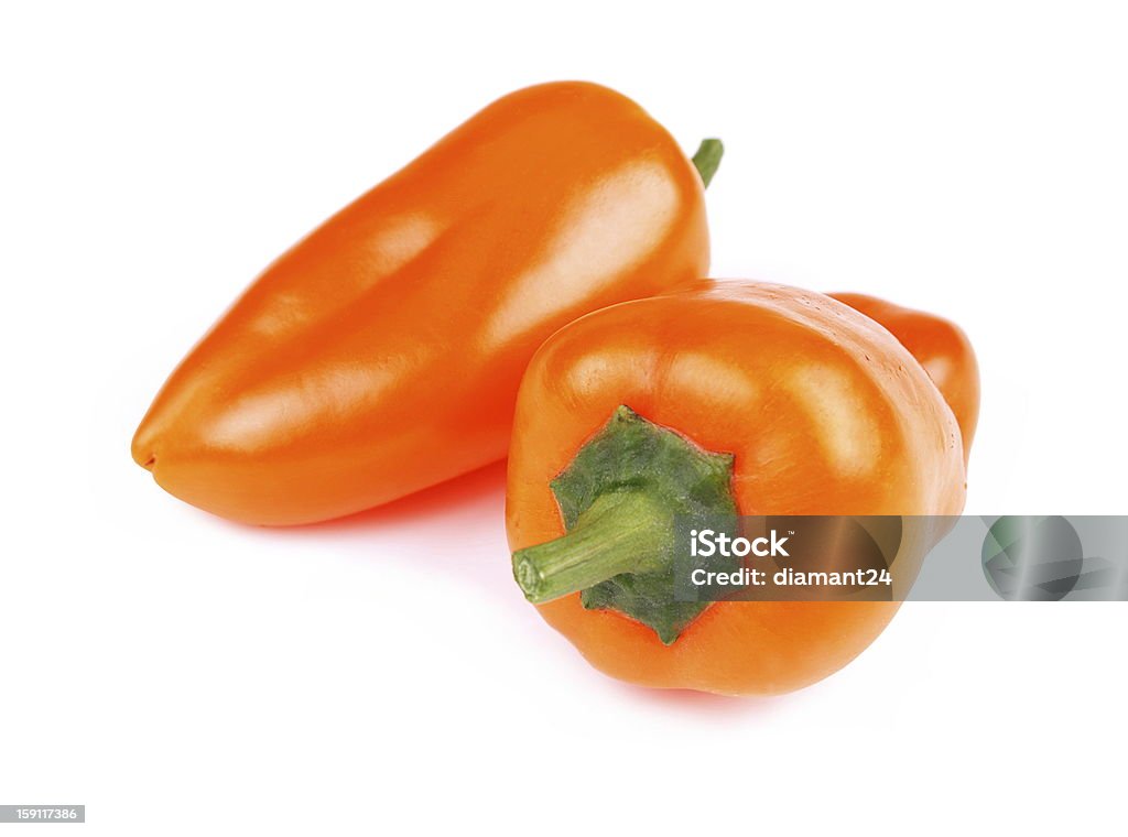 Dois red, livre mini peppers isolado - Royalty-free Alimentação Saudável Foto de stock