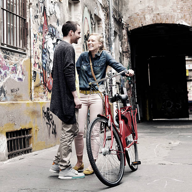 istock Young Couple Laughing in Alley Bleached 159119987