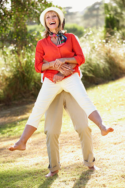 istock Senior Couple Having Fun Together In Garden 159120003