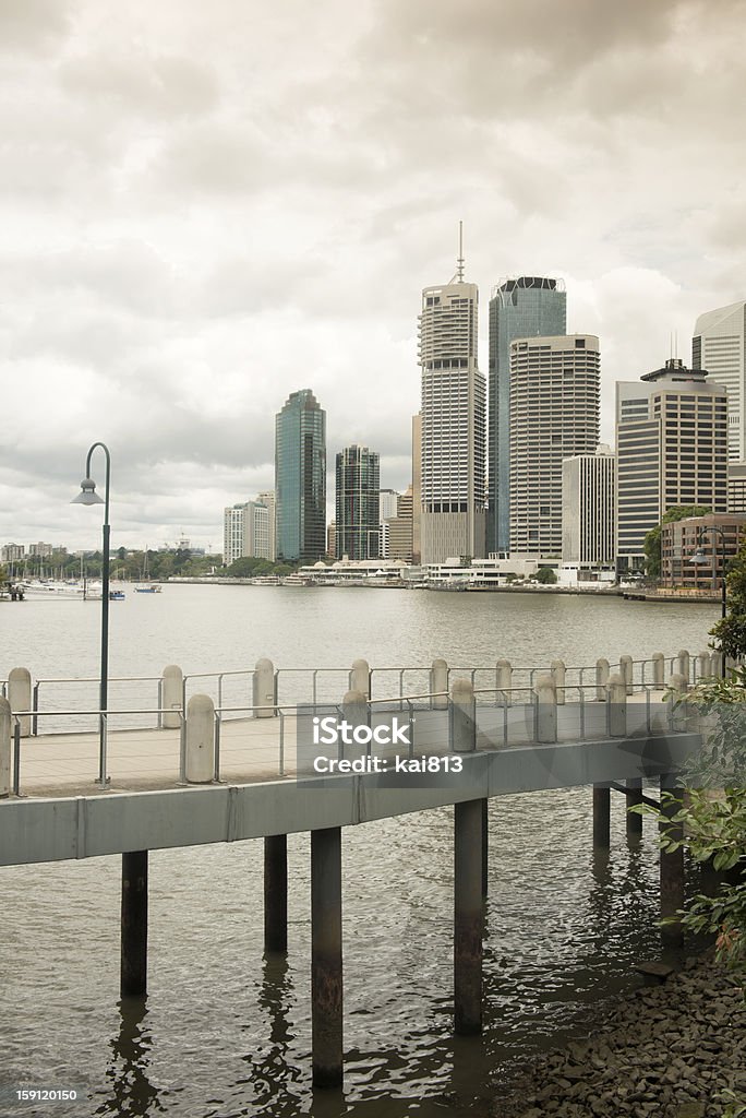 Fiume Brisbane città - Foto stock royalty-free di Brisbane