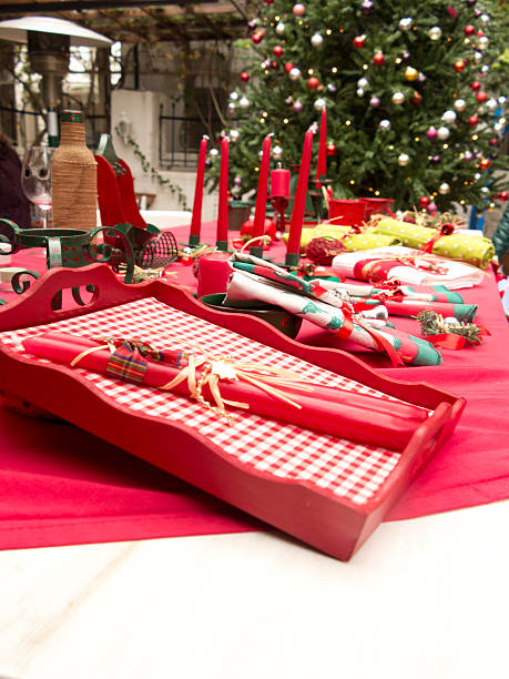 istock Christmas gift sale in market 159120212