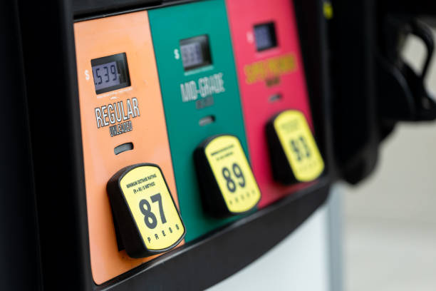 istock Fuel options at a gas pump 1591212259