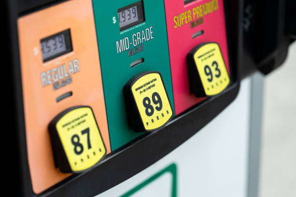 istock Fuel options at a gas pump 1591212280