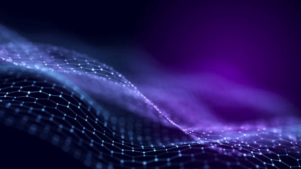 istock Abstract wave of musical sounds. Smooth information transfer. 3D rendering. 1591212697