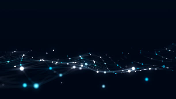istock Abstract bright wave of glowing particles. The flow of musical sounds. Big data visualization. 3d rendering. 1591212715