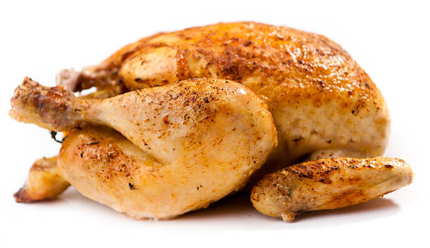 pollo asado - roast chicken chicken roasted spit roasted fotografías e imágenes de stock