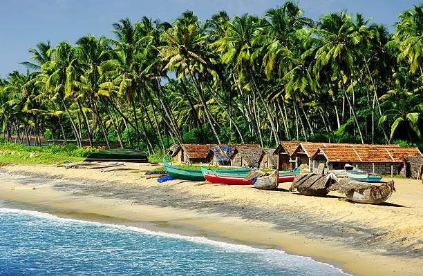 aldeia de pescadores em goa - goa - fotografias e filmes do acervo