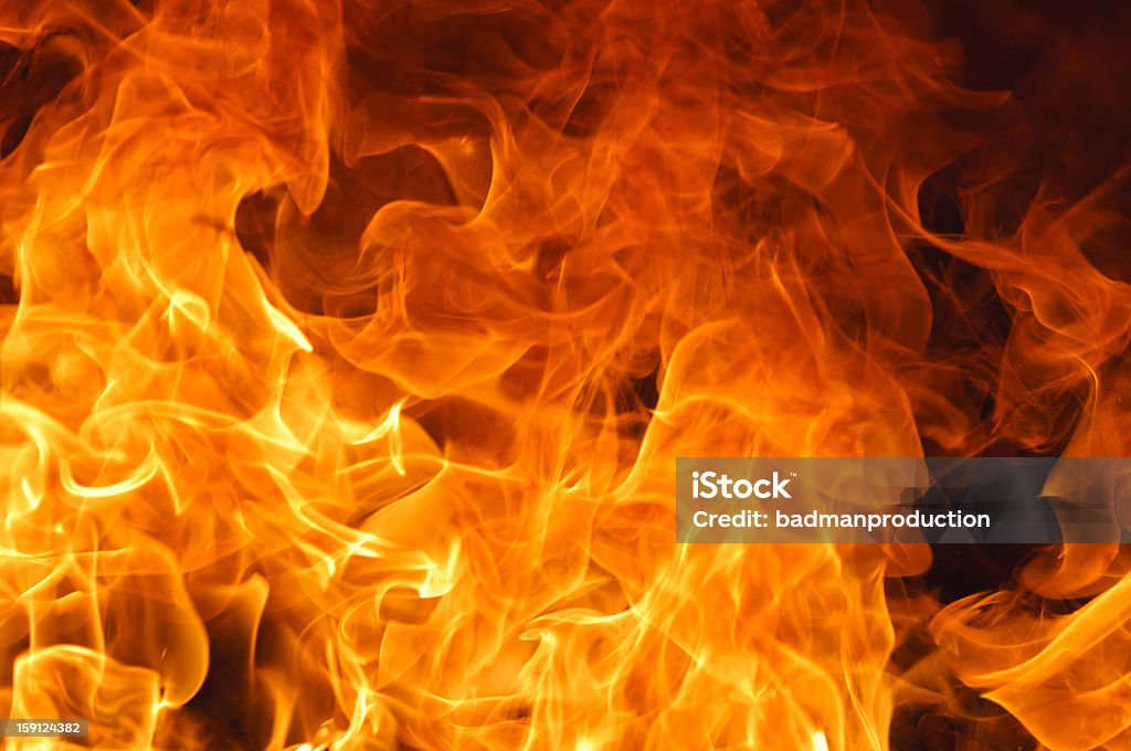 Grande fiamma - Foto stock royalty-free di Bruciare