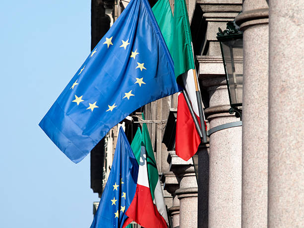 istock European flags in Italy 159124706