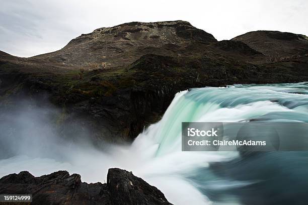 Schöne Grüne Wasserfall Stockfoto und mehr Bilder von Chile - Chile, Fels, Fließendes Gewässer