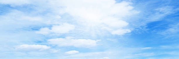 istock Beautiful blue sky cloudsfor background. Panorama of sky. 1591266246