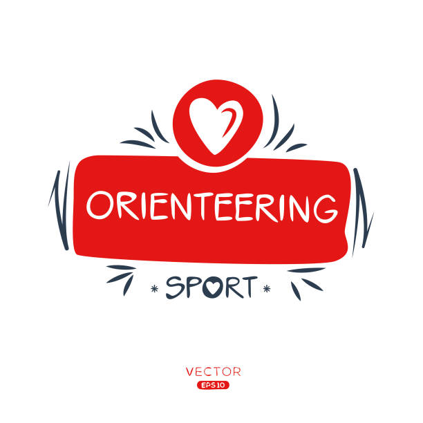 sport na orientację - compass orienteering direction outdoors stock illustrations