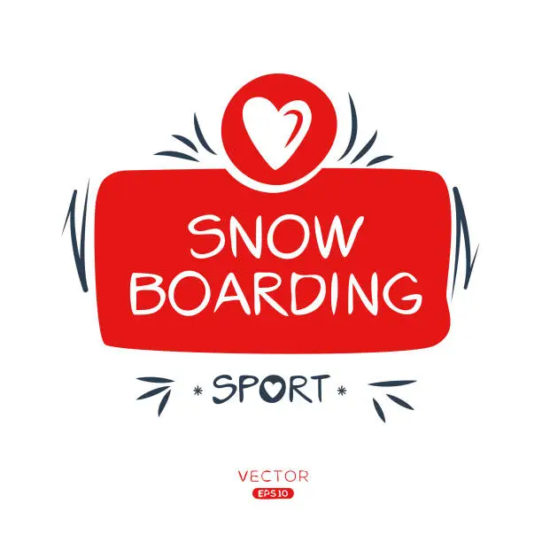 Vector illustration of Snowboarding sport