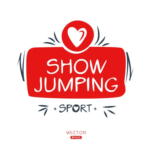 Vector illustration of Show jumping sport