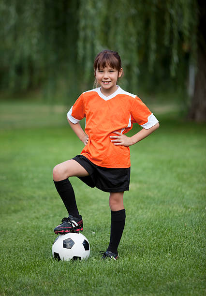 Little Soccer Girl stock photo