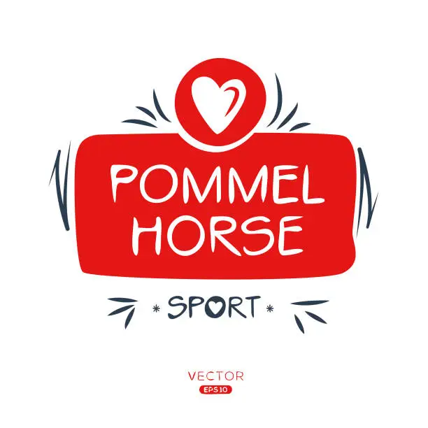 Vector illustration of Pommel horse sport