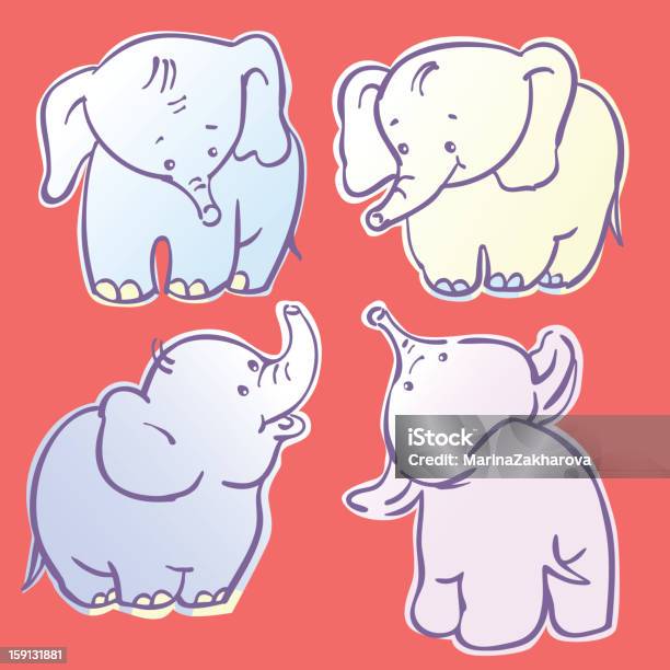 코끼리를 0명에 대한 스톡 벡터 아트 및 기타 이미지 - 0명, 개체 그룹, 동물