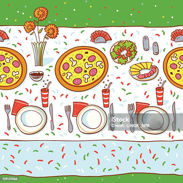 Ilustración de Linos Patrón De Pizza y más Vectores Libres de Derechos de Aceituna - Aceituna, Alimento, Bebida