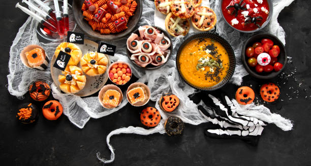 istock Halloween food ideas for a family dinner. 1591368825