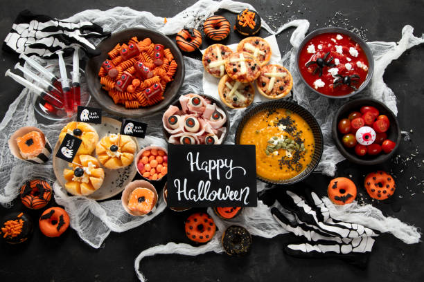 istock Halloween food ideas for a family dinner. 1591370507
